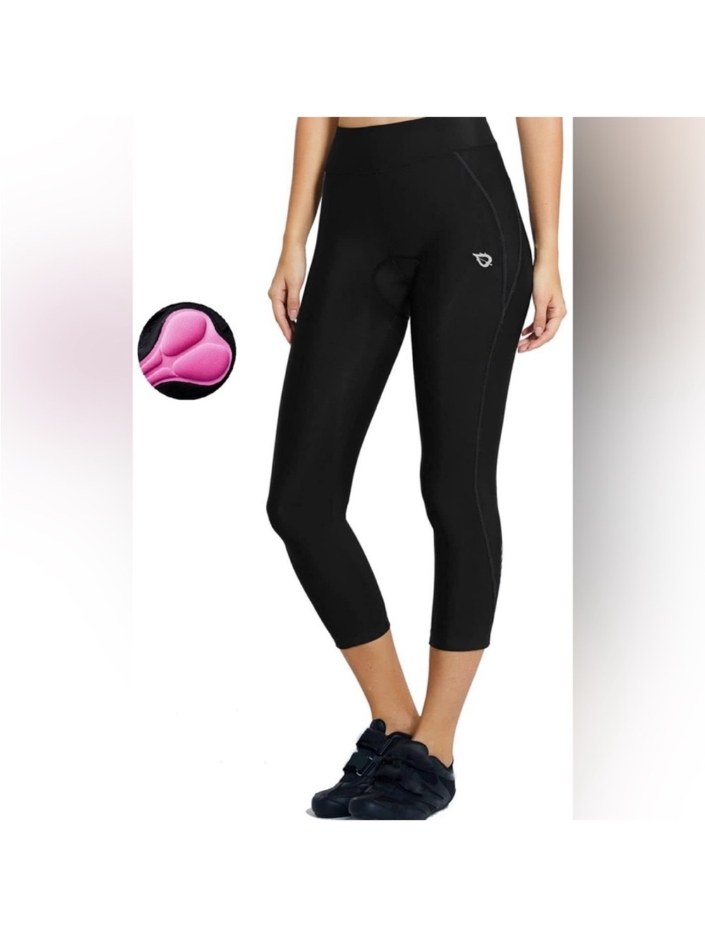 Baeleaf Women’s Black 3/4 Length Padded Cycling Pants